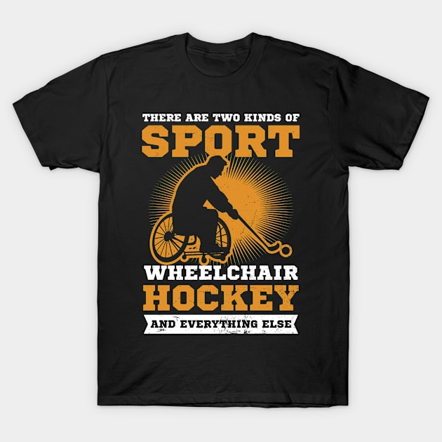 Wheelchair Hockey Shirt | Two Kind And Everything Else T-Shirt by Gawkclothing